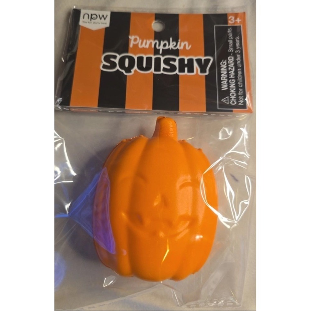 Pumpkin Squishy Set Of 6, 3 Inches Tall By 2.5 Inches Wide, Great For Halloween